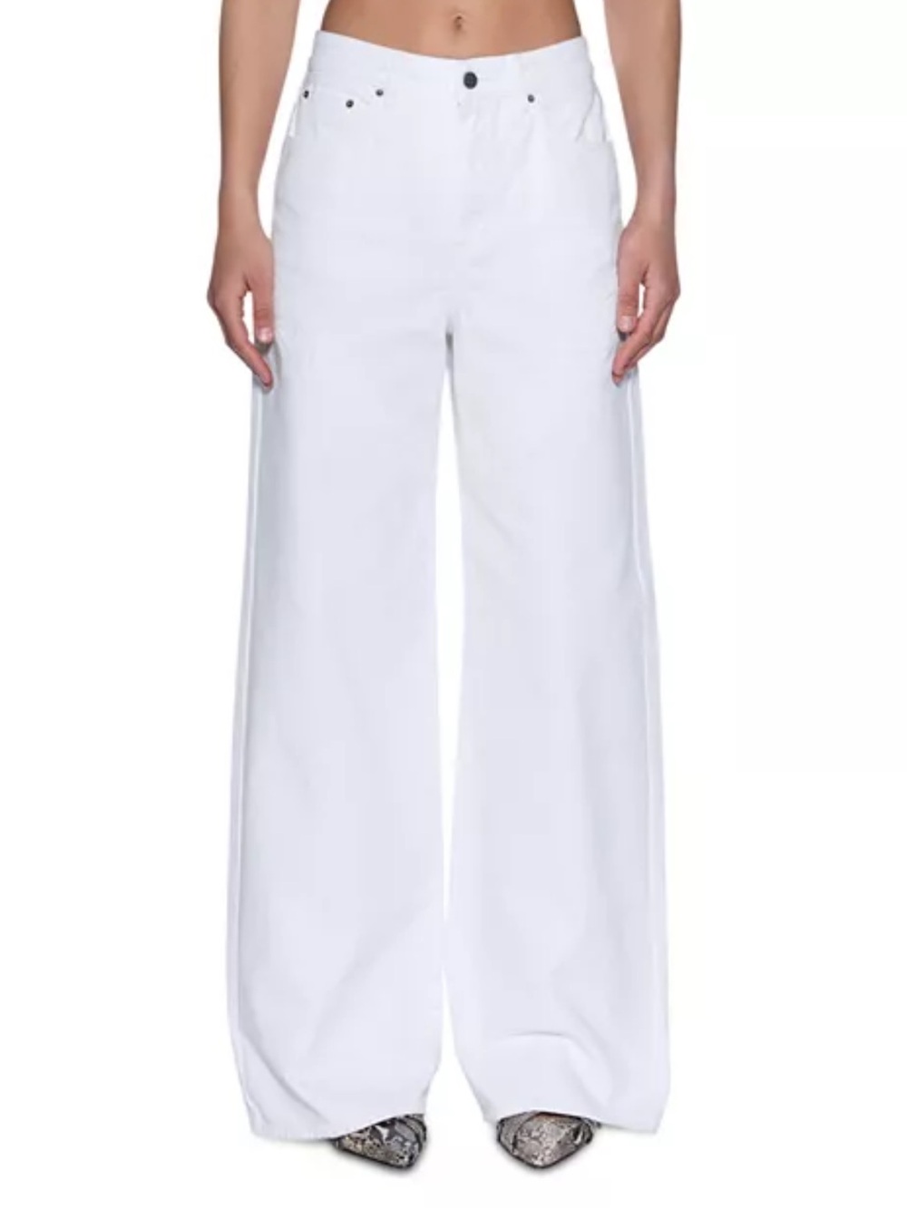 Ksubi Wide-Leg White High-Rise Pants